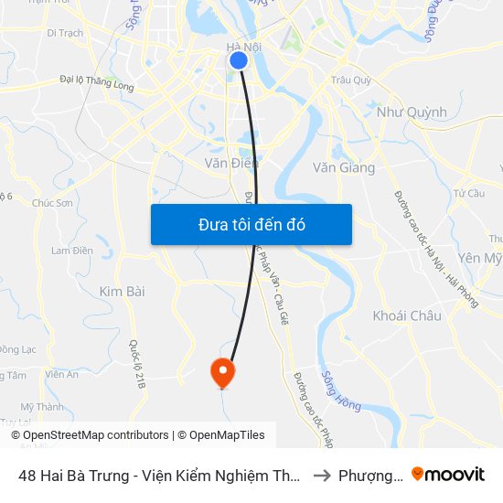 48 Hai Bà Trưng - Viện Kiểm Nghiệm Thuốc Trung Ương to Phượng Dực map