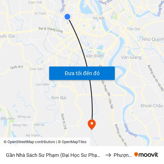 Gần Nhà Sách Sư Phạm (Đại Học Sư Phạm Hà Nội) - 136 Xuân Thủy to Phượng Dực map