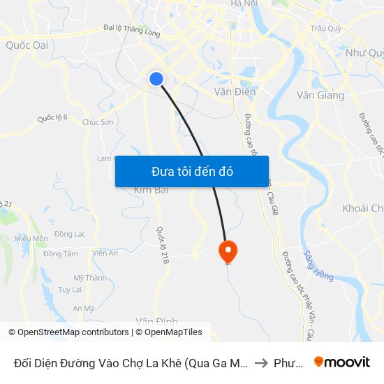 Đối Diện Đường Vào Chợ La Khê (Qua Ga Metro La Khê) - 405 Quang Trung (Hà Đông) to Phượng Dực map