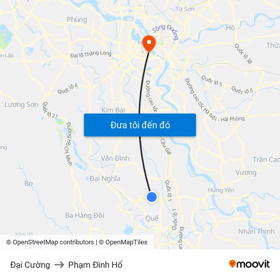 Đại Cường to Phạm Đình Hổ map