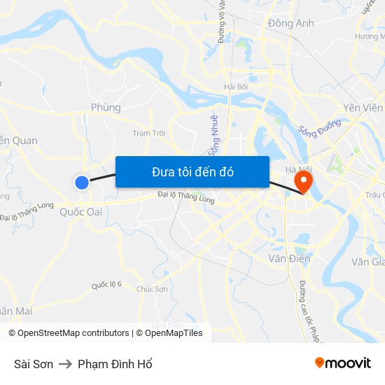 Sài Sơn to Phạm Đình Hổ map