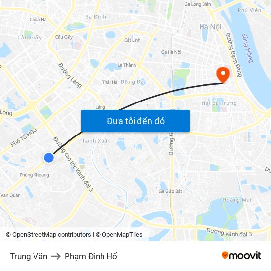 Trung Văn to Phạm Đình Hổ map