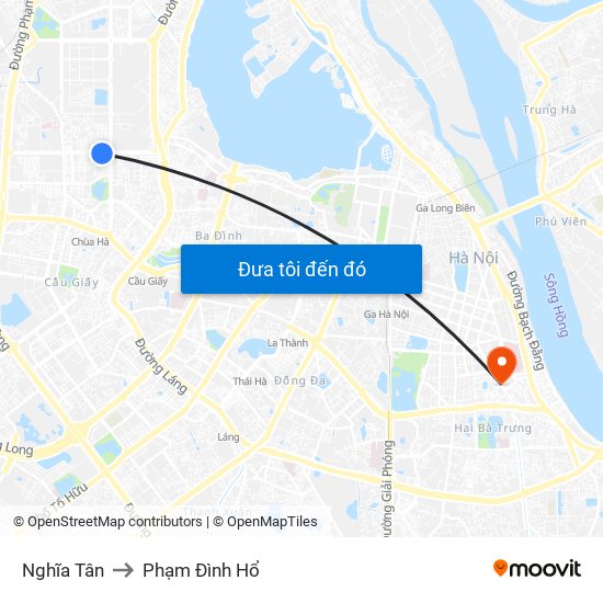 Nghĩa Tân to Phạm Đình Hổ map