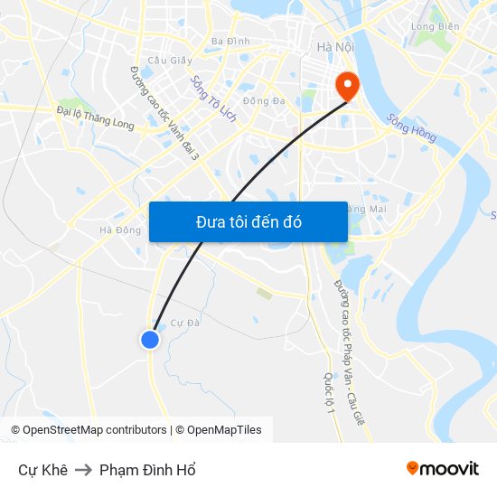 Cự Khê to Phạm Đình Hổ map