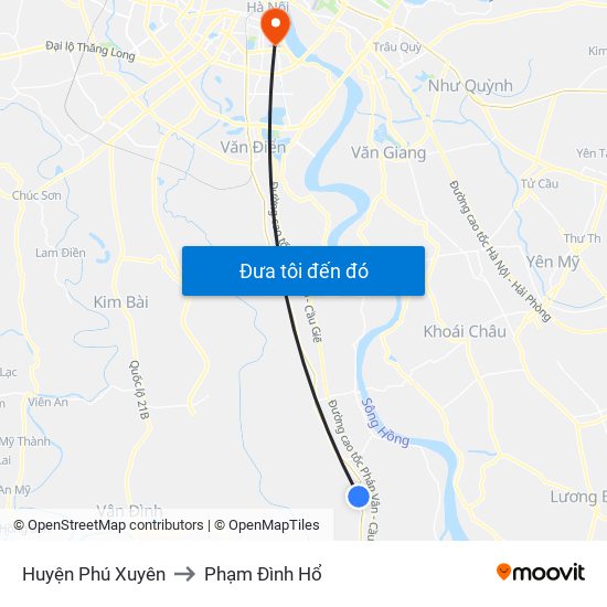 Huyện Phú Xuyên to Phạm Đình Hổ map