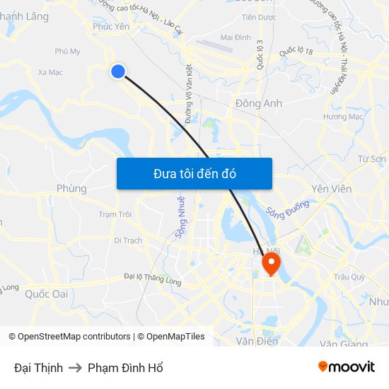 Đại Thịnh to Phạm Đình Hổ map