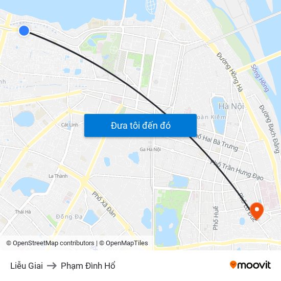 Liễu Giai to Phạm Đình Hổ map