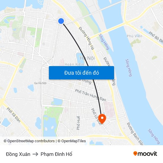 Đồng Xuân to Phạm Đình Hổ map