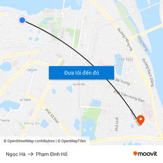 Ngọc Hà to Phạm Đình Hổ map