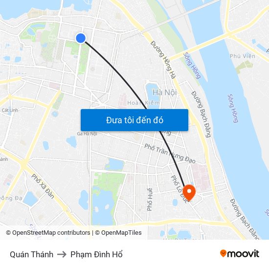 Quán Thánh to Phạm Đình Hổ map