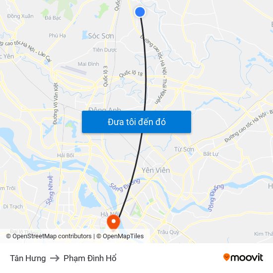 Tân Hưng to Phạm Đình Hổ map