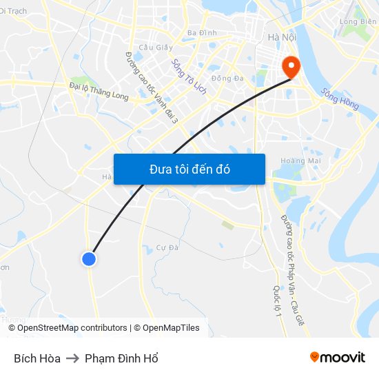 Bích Hòa to Phạm Đình Hổ map