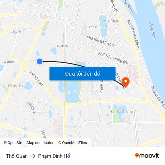 Thổ Quan to Phạm Đình Hổ map