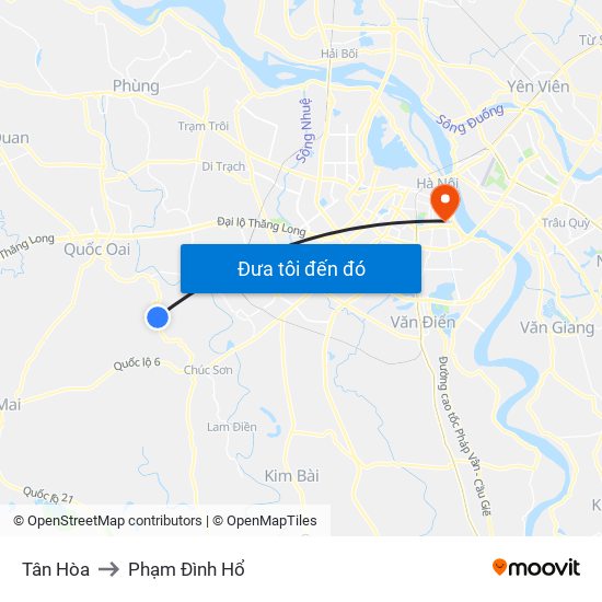 Tân Hòa to Phạm Đình Hổ map