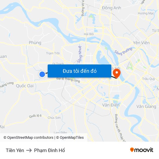 Tiền Yên to Phạm Đình Hổ map