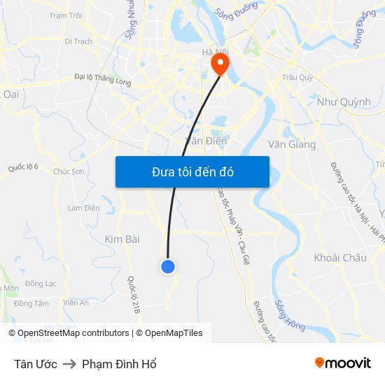 Tân Ước to Phạm Đình Hổ map