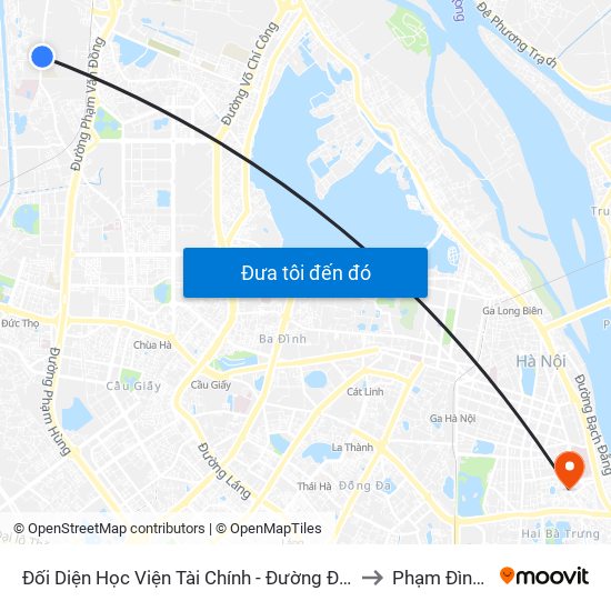 Đối Diện Học Viện Tài Chính - Đường Đức Thắng to Phạm Đình Hổ map