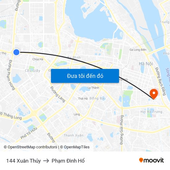 Gần Nhà Sách Sư Phạm (Đại Học Sư Phạm Hà Nội) - 136 Xuân Thủy to Phạm Đình Hổ map