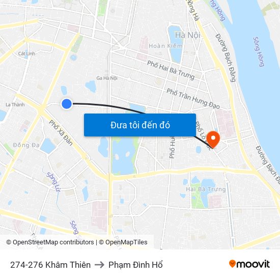 274-276 Khâm Thiên to Phạm Đình Hổ map