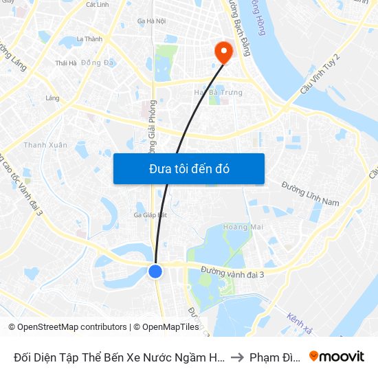 Đối Diện Tập Thể Bến Xe Nước Ngầm Hà Nội - Ngọc Hồi to Phạm Đình Hổ map