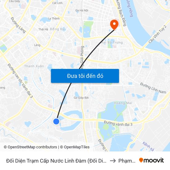 Đối Diện Trạm Cấp Nước Linh Đàm (Đối Diện Chung Cư Hh1c) - Nguyễn Hữu Thọ to Phạm Đình Hổ map