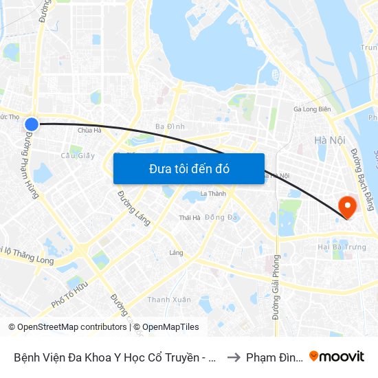 Công Ty Miwon - Phạm Hùng to Phạm Đình Hổ map