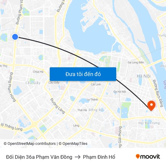 Đối Diện 36a Phạm Văn Đồng to Phạm Đình Hổ map