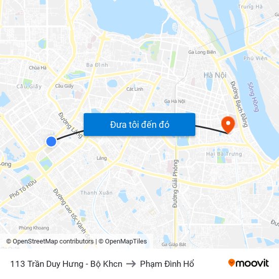 113 Trần Duy Hưng - Bộ Khcn to Phạm Đình Hổ map