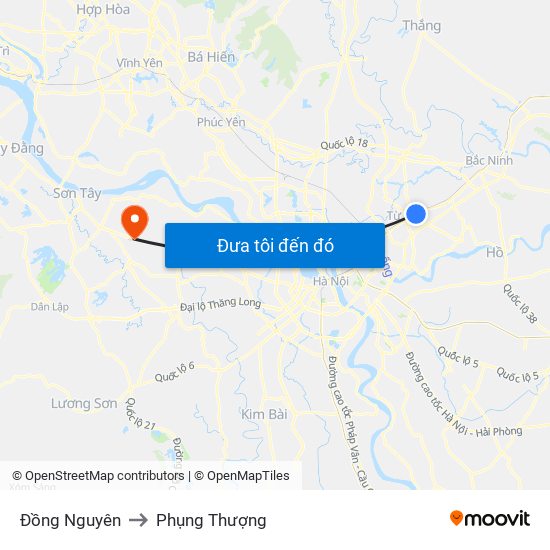 Đồng Nguyên to Phụng Thượng map