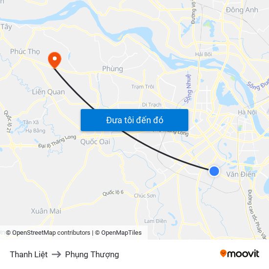 Thanh Liệt to Phụng Thượng map