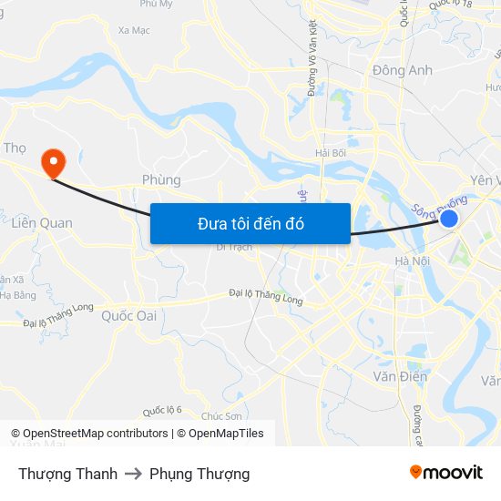 Thượng Thanh to Phụng Thượng map