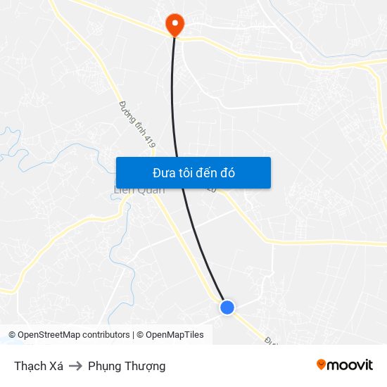 Thạch Xá to Phụng Thượng map