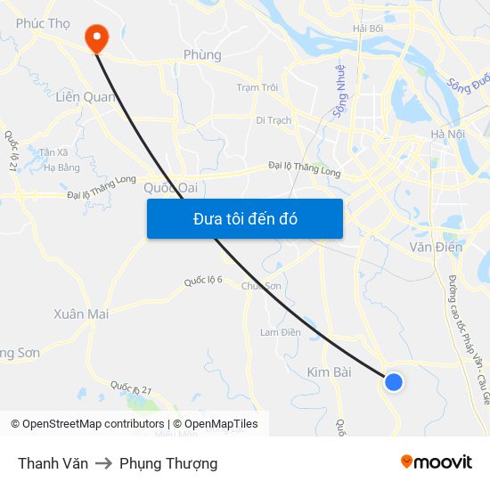 Thanh Văn to Phụng Thượng map