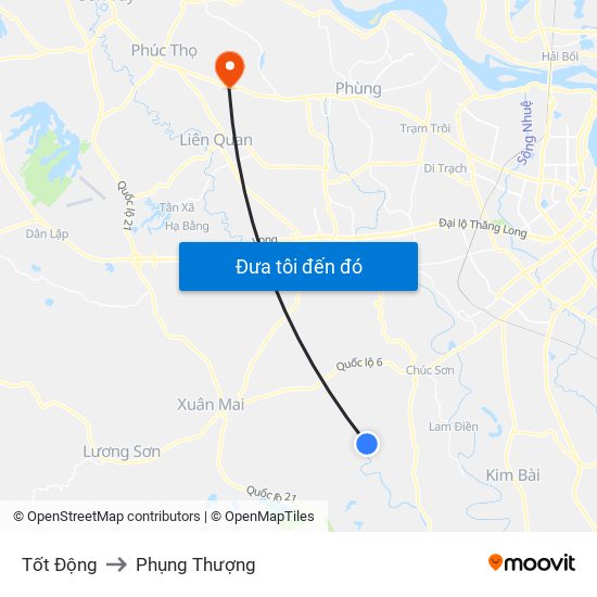 Tốt Động to Phụng Thượng map