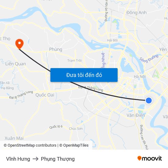 Vĩnh Hưng to Phụng Thượng map