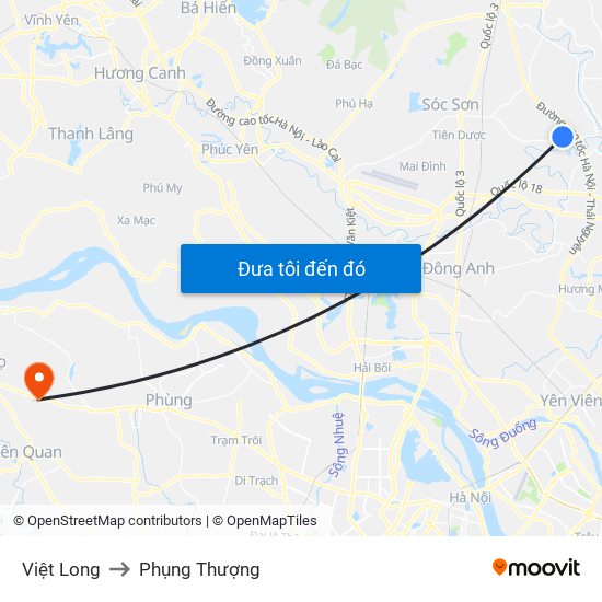 Việt Long to Phụng Thượng map