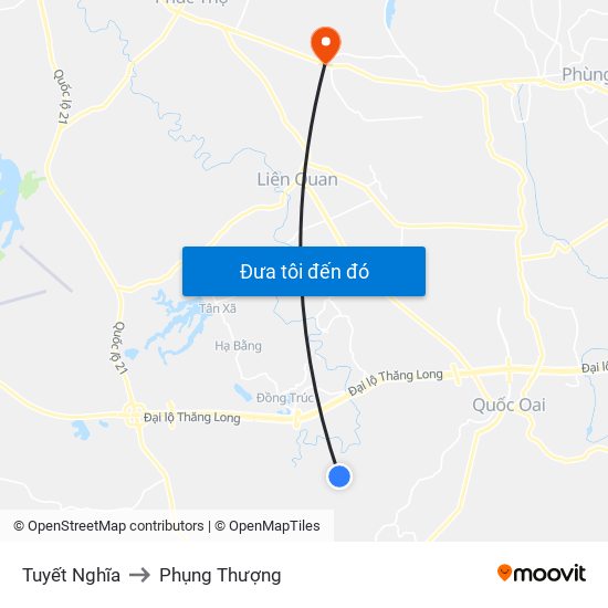 Tuyết Nghĩa to Phụng Thượng map