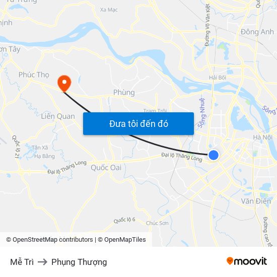 Mễ Trì to Phụng Thượng map