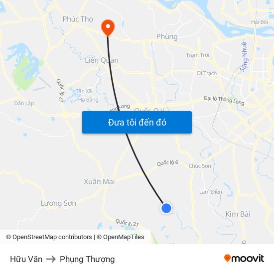 Hữu Văn to Phụng Thượng map