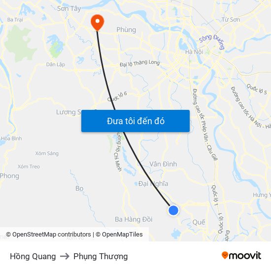 Hồng Quang to Phụng Thượng map