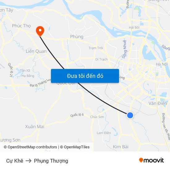 Cự Khê to Phụng Thượng map