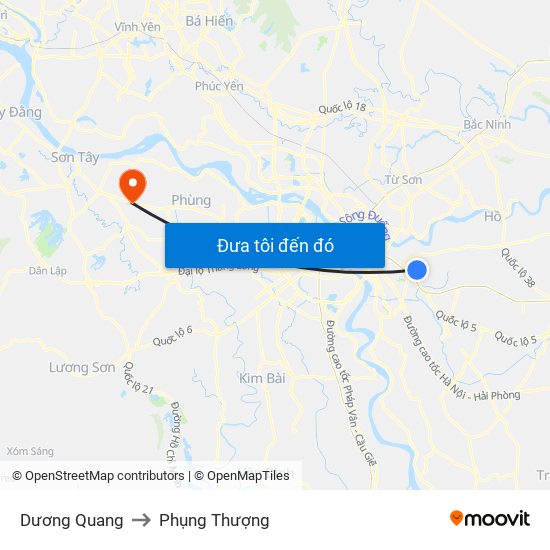 Dương Quang to Phụng Thượng map