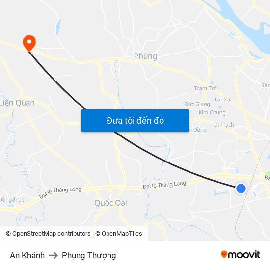 An Khánh to Phụng Thượng map