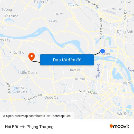 Hải Bối to Phụng Thượng map