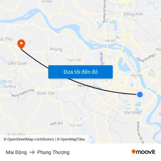 Mai Động to Phụng Thượng map