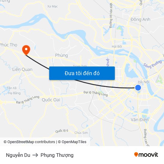 Nguyễn Du to Phụng Thượng map