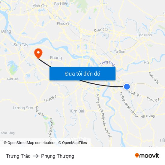 Trưng Trắc to Phụng Thượng map