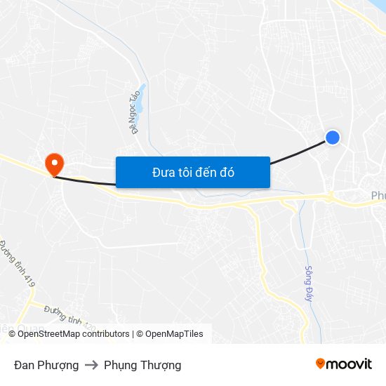 Đan Phượng to Phụng Thượng map