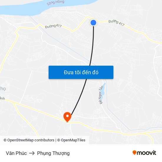 Vân Phúc to Phụng Thượng map