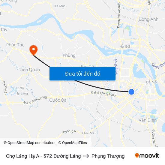 Chợ Láng Hạ A - 572 Đường Láng to Phụng Thượng map